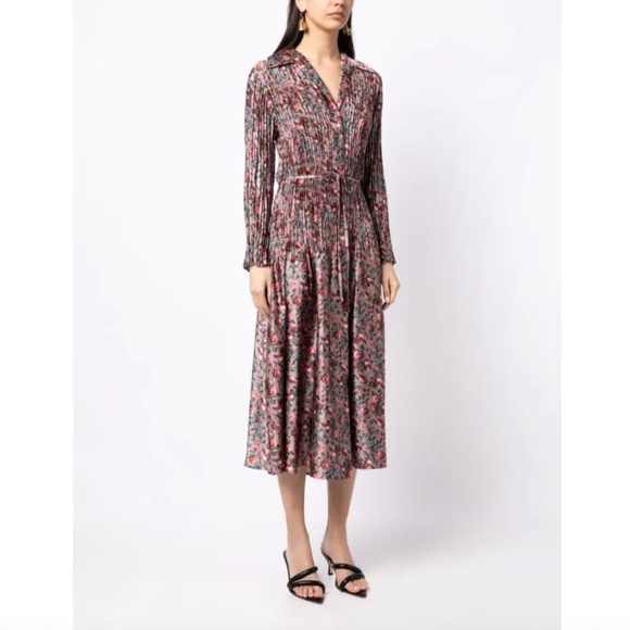 Vince Berry Blooms Pleated Shirt Dress - Picture 1 of 4